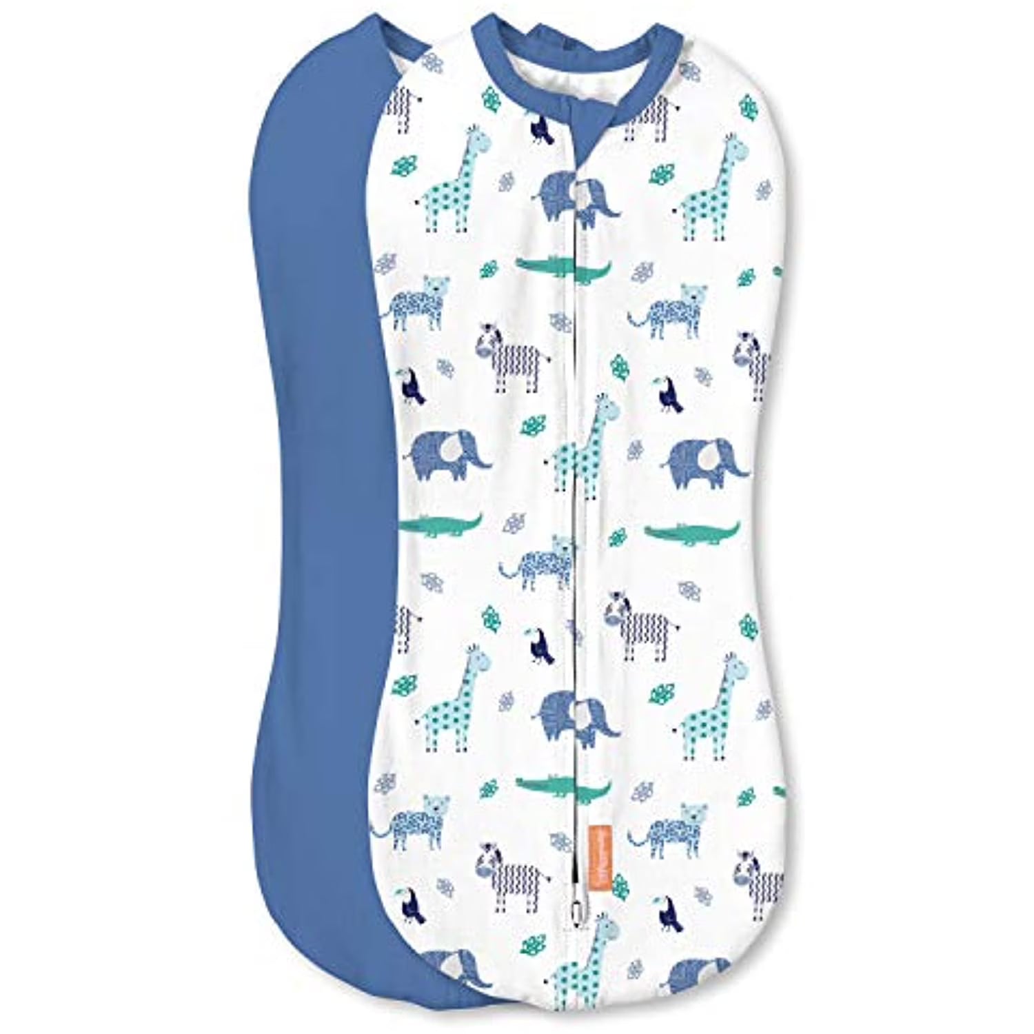 SwaddleMe Pod Zip-Up Compression Swaddle Newborn - Safari Dreams 2pk