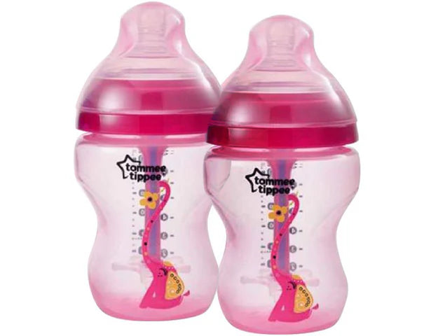 Tommee Tippee CTB 2X 260ML PP Baby Bottle Pink