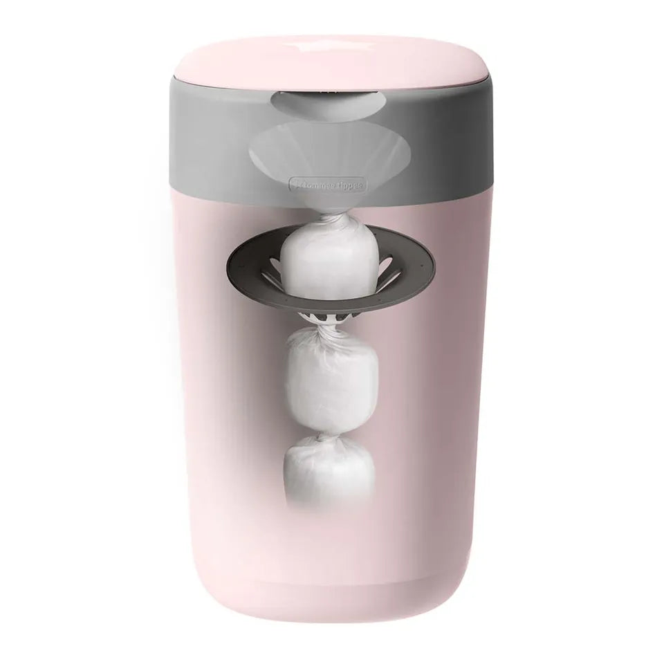 Tommee Tippee Twist and Click Advanced Nappy Bin, Eco-Friendlier System, Includes 1x Refill Cassette