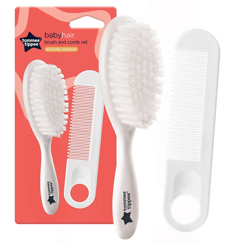 Tommee Tippee Essentials Baby Brush and Comb 2 pcs -White