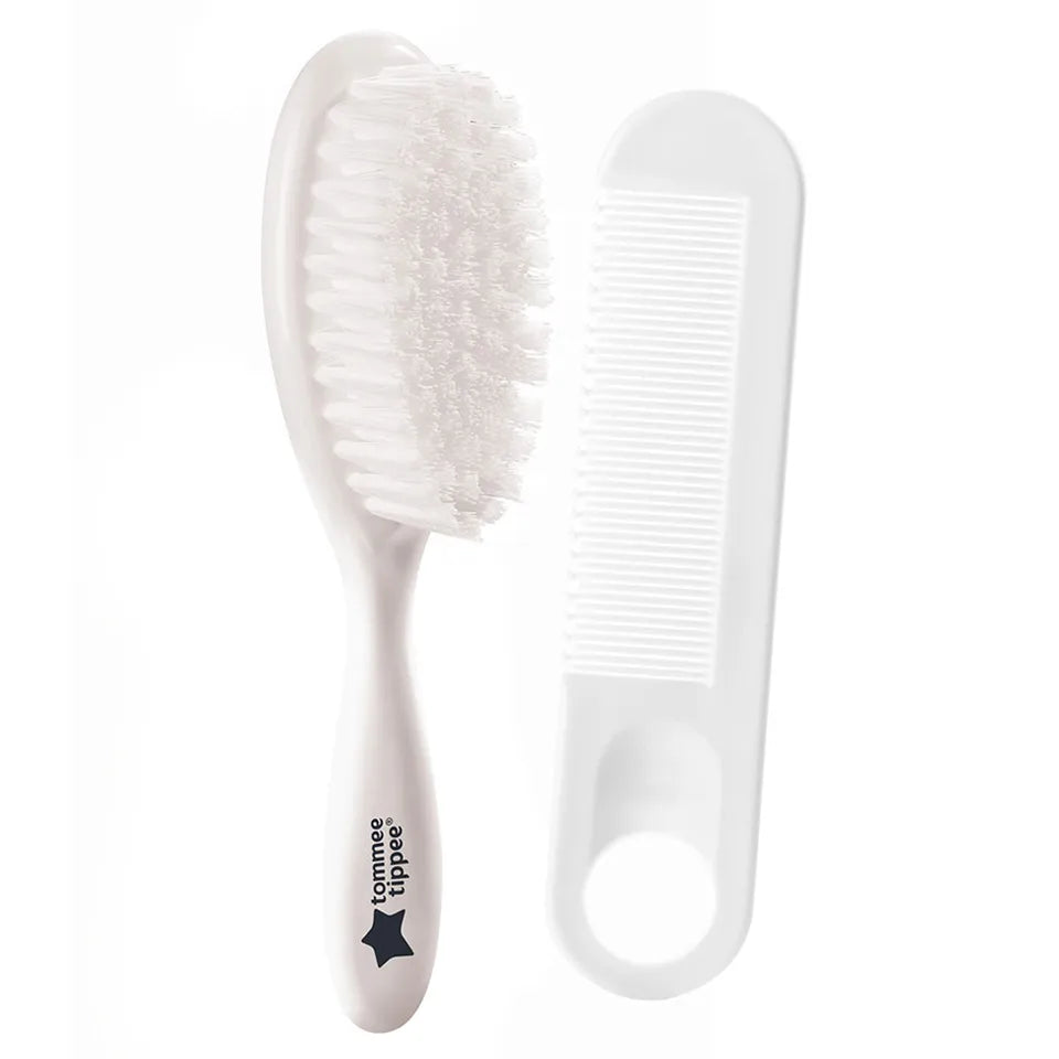 Tommee Tippee Essentials Baby Brush and Comb 2 pcs -White