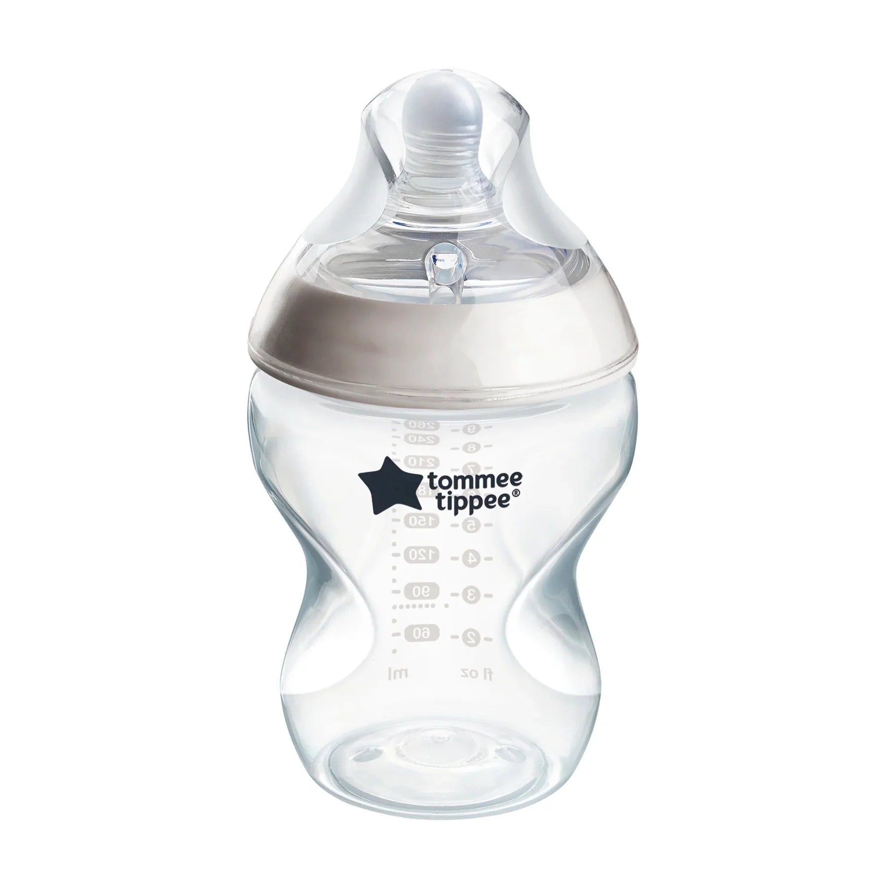 Tommee Tippee Closer to Nature Feeding Bottle, 260ml x 1  - Clear