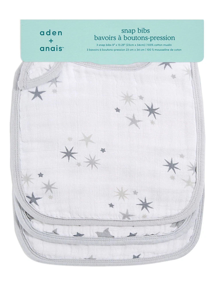 Aden + Anais Classic 3-Pack Snap Bibs Twinkle