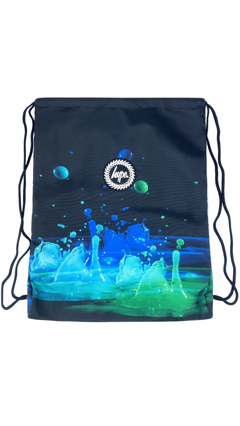 HYPE Drawstring Bag Drawstring Sports Black 3D Droplets