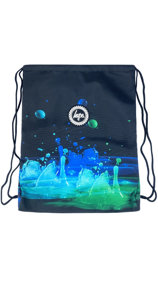 HYPE Drawstring Bag Drawstring Sports Black 3D Droplets