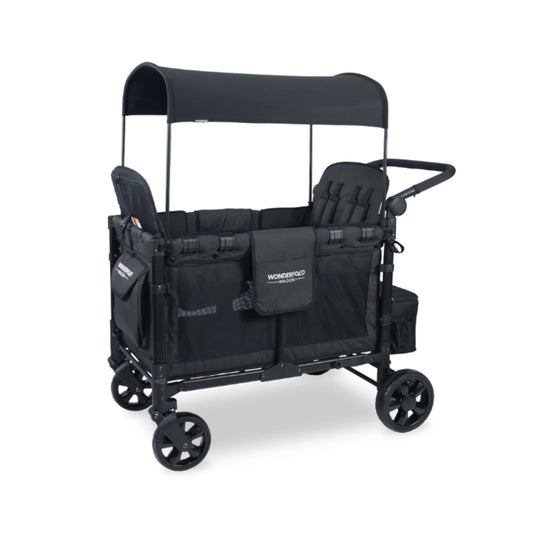 WonderFold W4 Elite Stroller Wagon - Volcanic Black