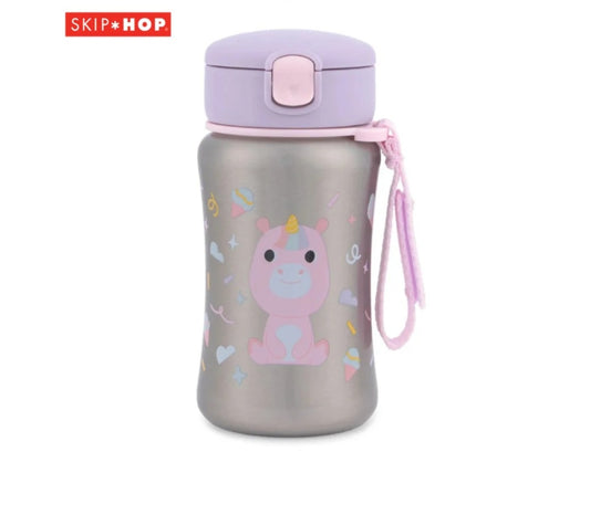 Skip Hop Besties Squad Stainless Steel Straw Bottle 350ml