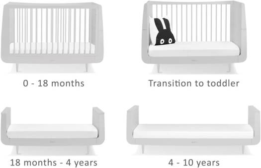 Snuz Kot Skandi Cot Bed- Haze Grey