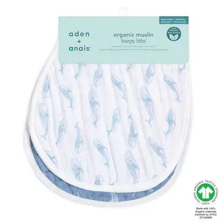 Aden + Anais - Organic Muslin Burpy Bib - Oceanic (Pack of 2)