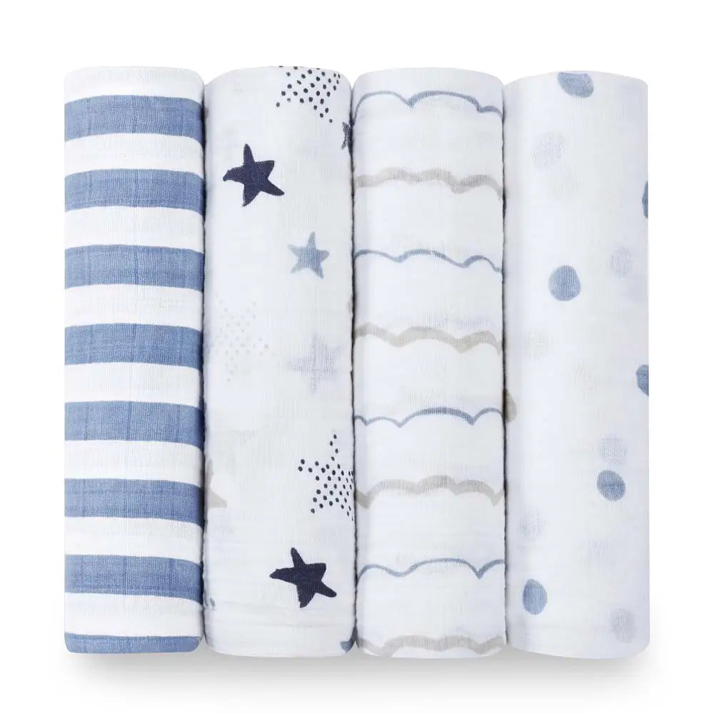 Aden + Anais Classic 4-Pack Swaddles Rock Star
