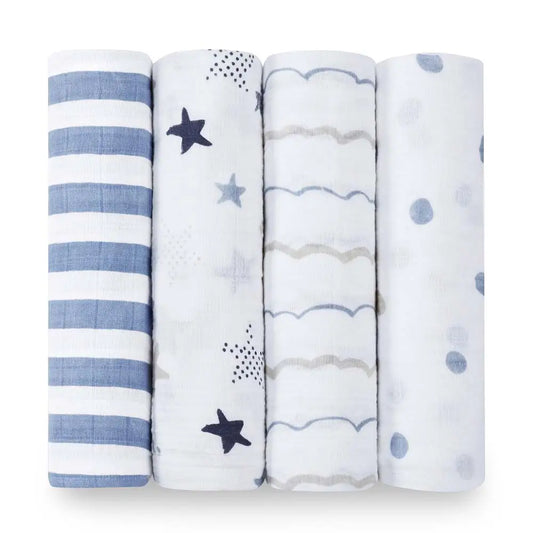 Aden + Anais Classic 4-Pack Swaddles Rock Star