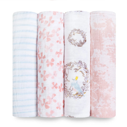 Aden + Anais Classic 4-Pack Swaddles Birdsong