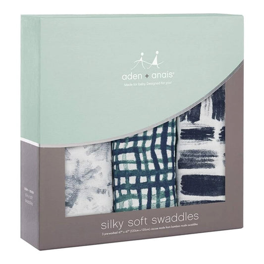 Aden + Anais Silky Soft 3-Pack Swaddles Seaport