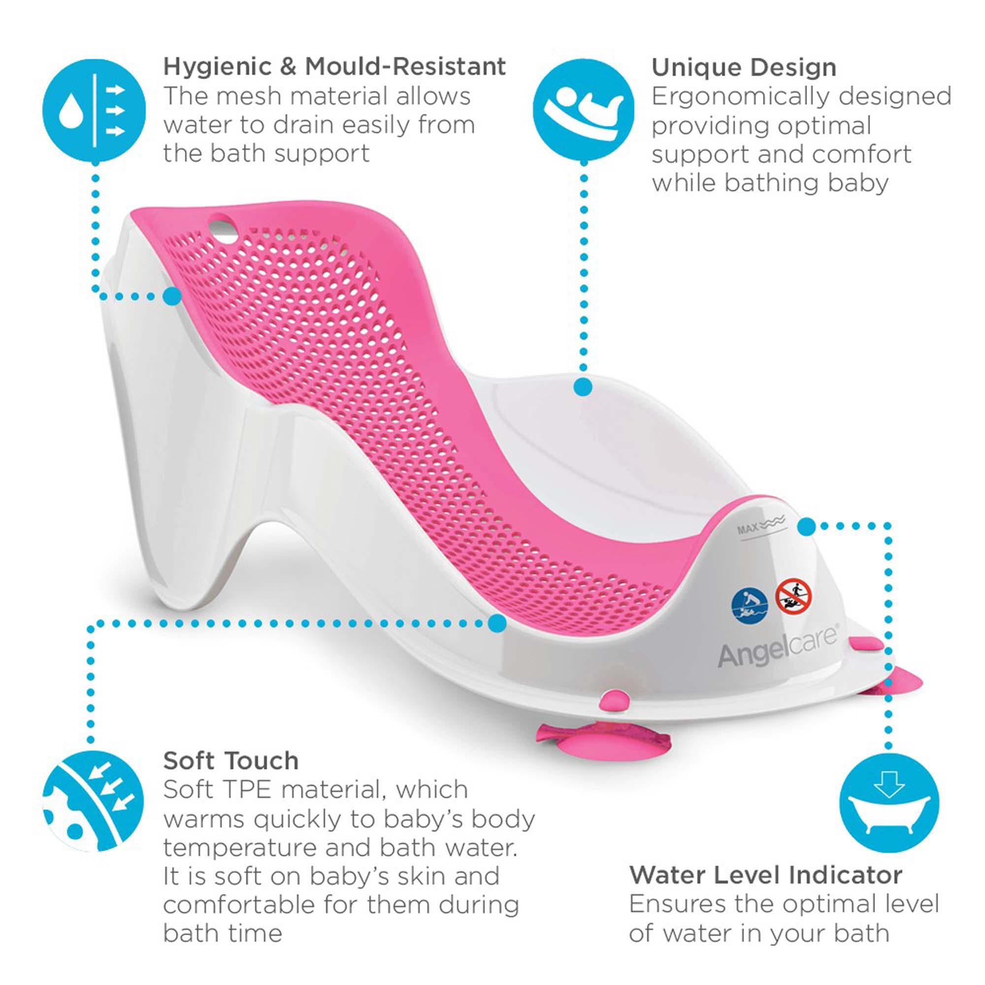 Angelcare Soft Touch Mini Bath Support - Pink