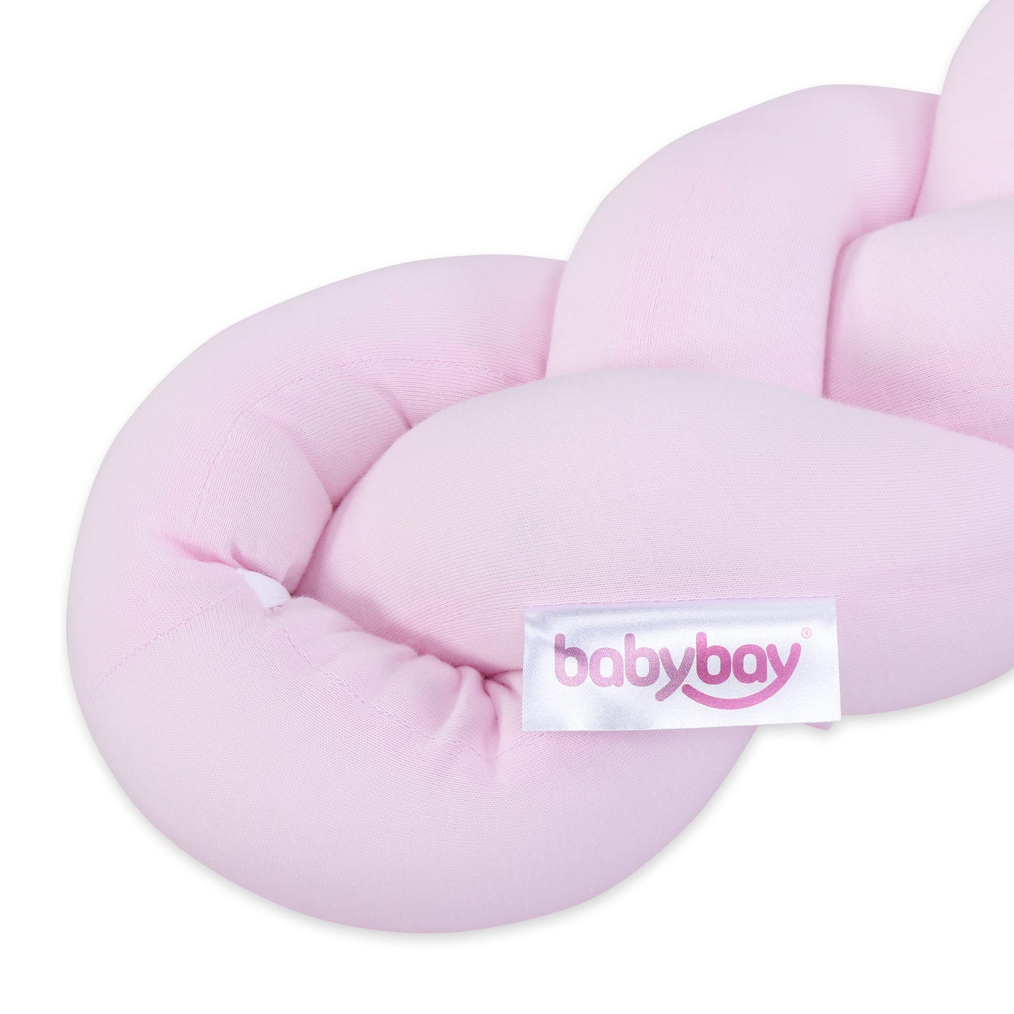 Babybay nest snake jersey braided 200 cm suitable for cots, rosé