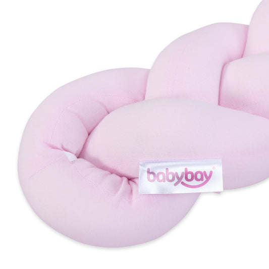 Babybay nest snake jersey braided 200 cm suitable for cots, rosé