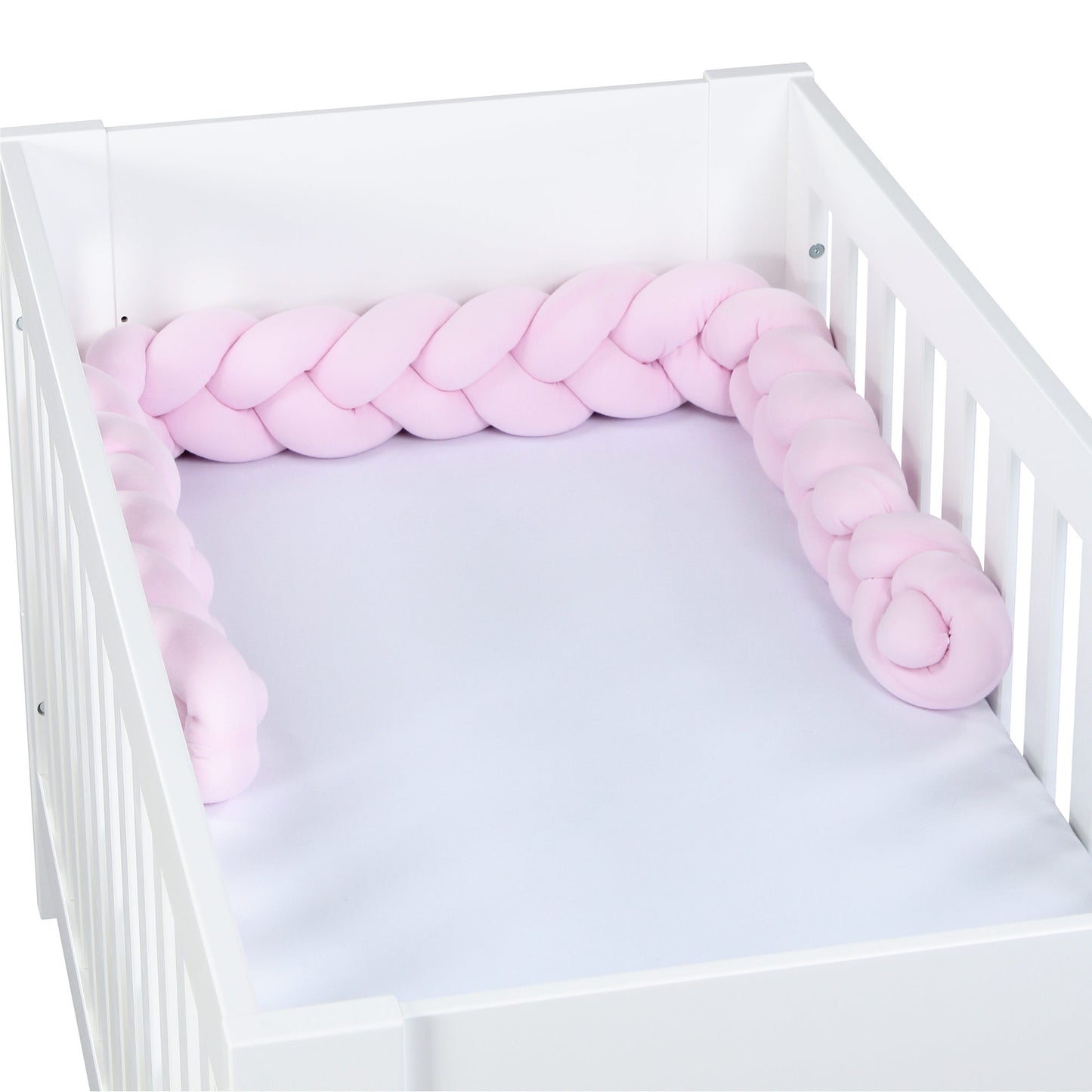 Babybay nest snake jersey braided 200 cm suitable for cots, rosé
