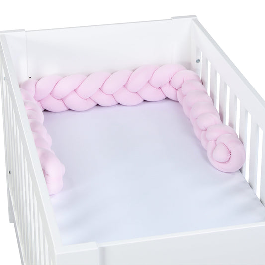 Babybay nest snake jersey braided 200 cm suitable for cots, rosé