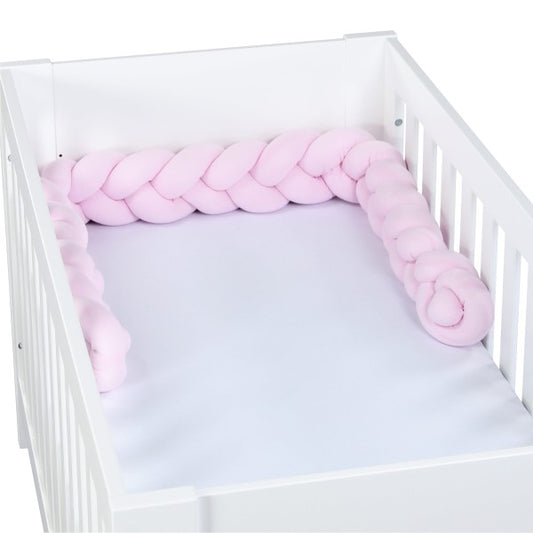 Babybay nest snake jersey braided 200 cm suitable for cots, rosé
