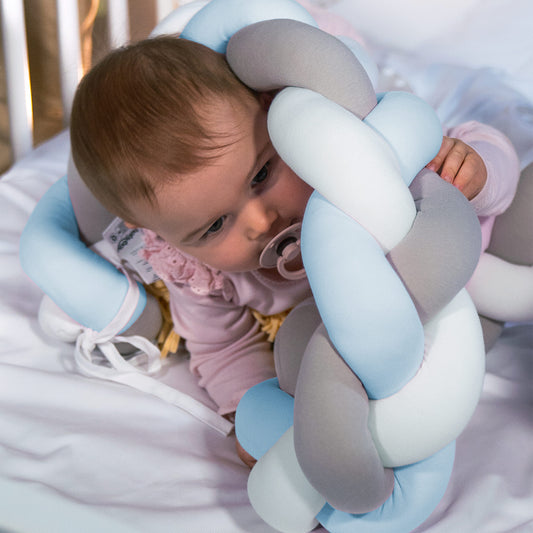 Babybay nest snake jersey braided 200 cm suitable for cots, rosé