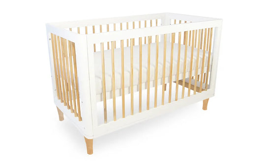 Babyhood Riya Cot - White/Beech