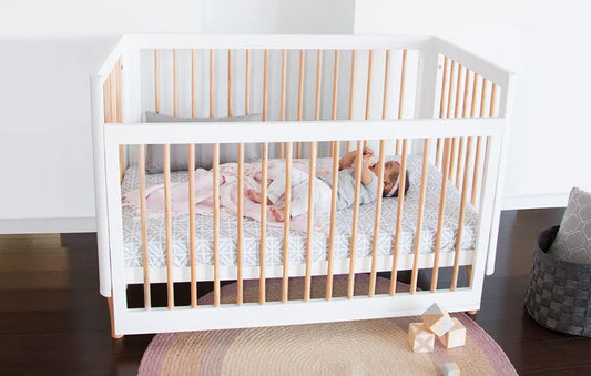 Babyhood Riya Cot - White/Beech