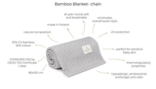 My Memi Bamboo Blanket 80x100 Chain