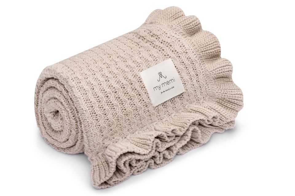 My Memi Bamboo Blanket with a Frill 85x105