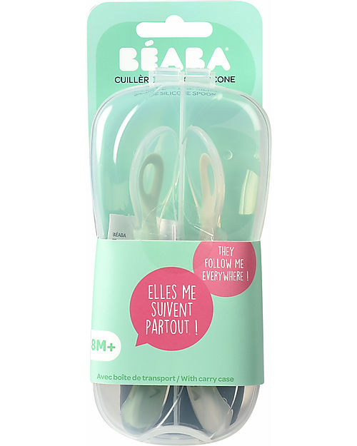 Beaba Silicone Spoon 1st Age Set of 2 + Box