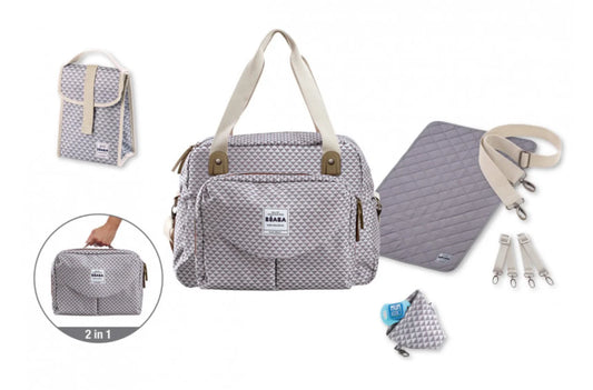 Beaba GenevaII Changing Bag Play Print Grey Coral