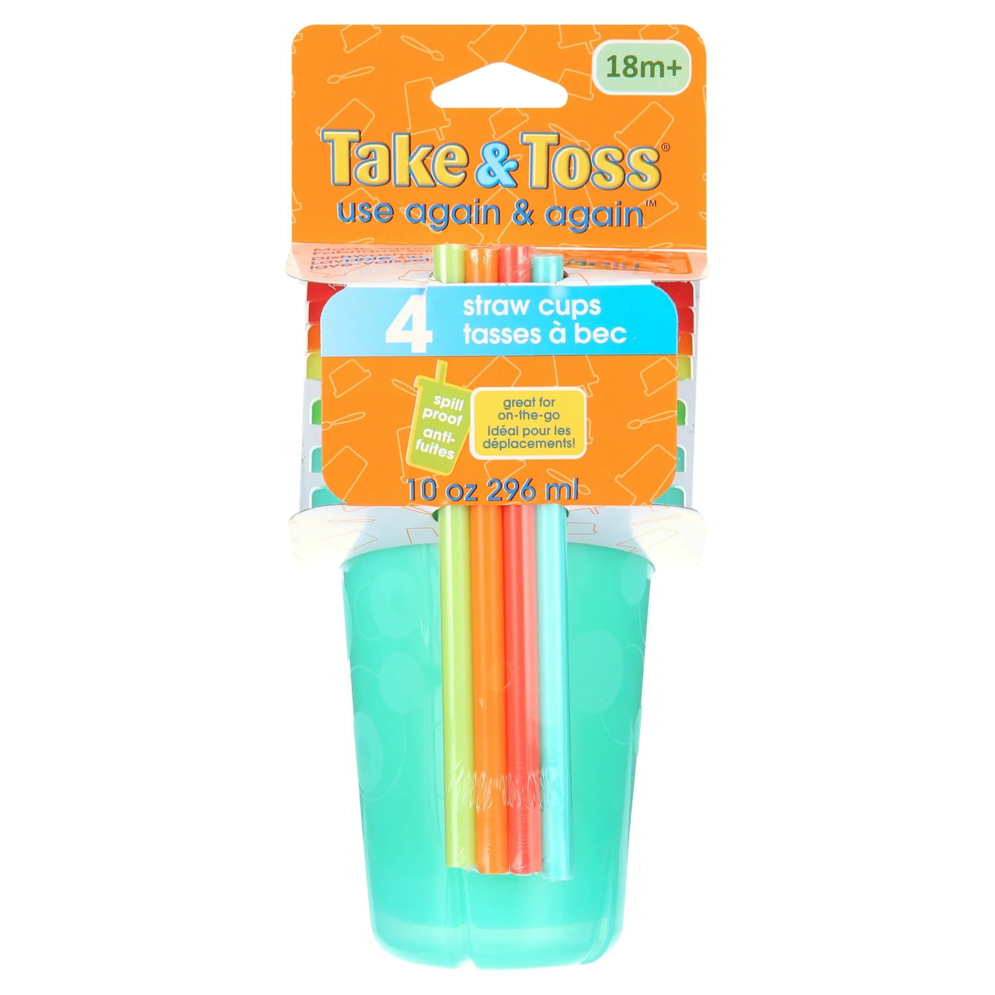 The First Years Take & Toss 10oz Sippy Cups- Pack of 4
