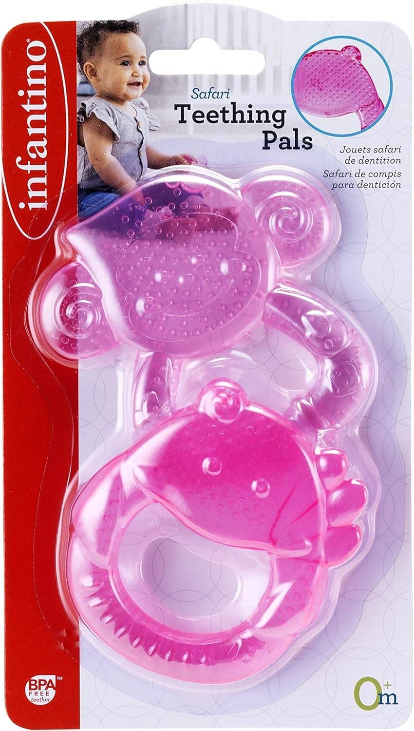 Infantino Safari Teething Pals Pink