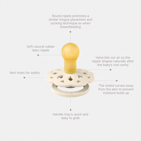 BIBS Boheme 2 PACK Latex White/Sunshine