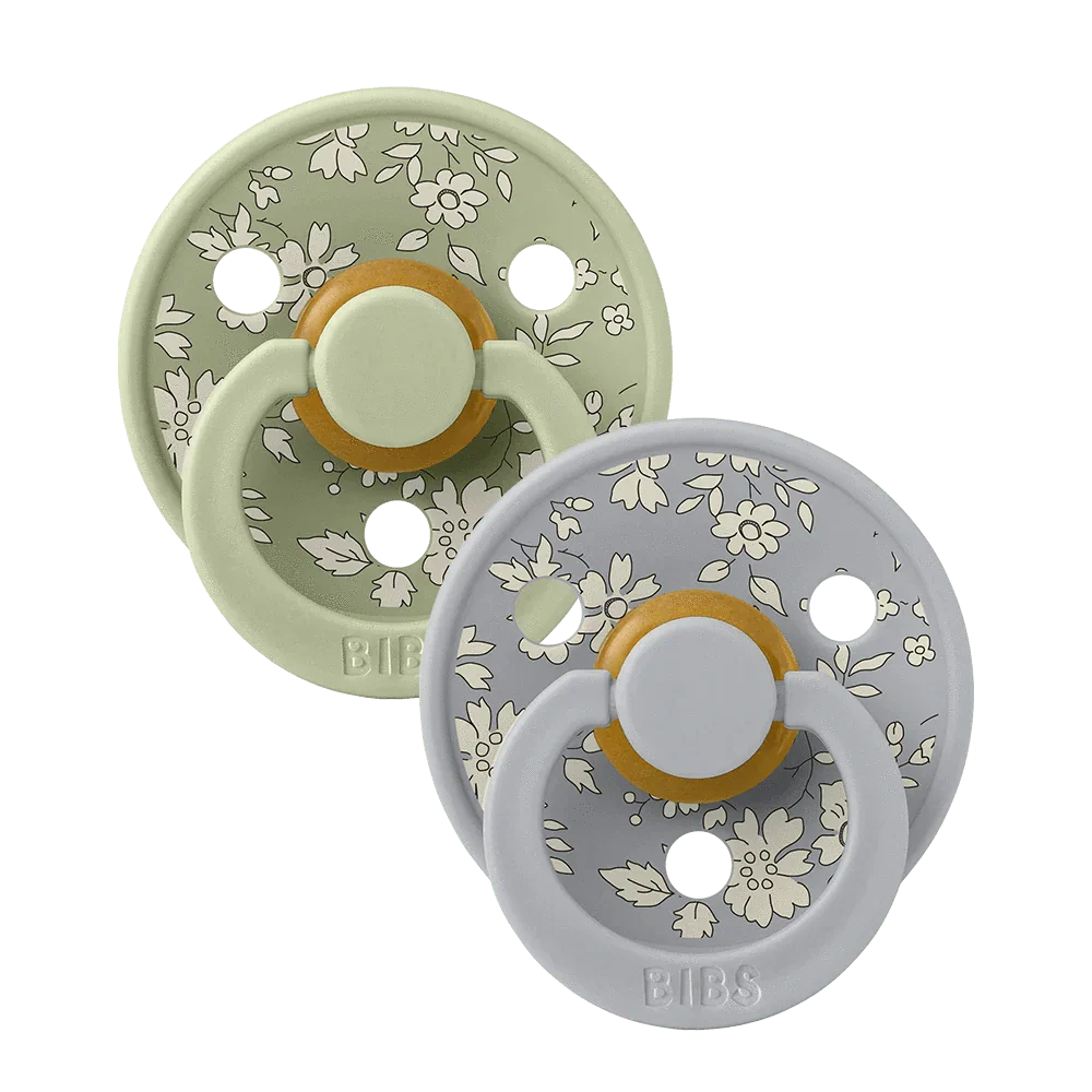 BIBS Pacifier X Liberty Colour 2  Pack Capel Latex Sage Mix