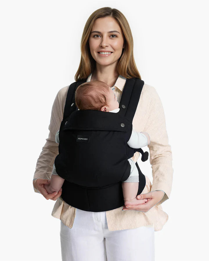 Momcozy PureHug Baby Carrier - Ergonomic Cozy & Lightweight - Cotton Black