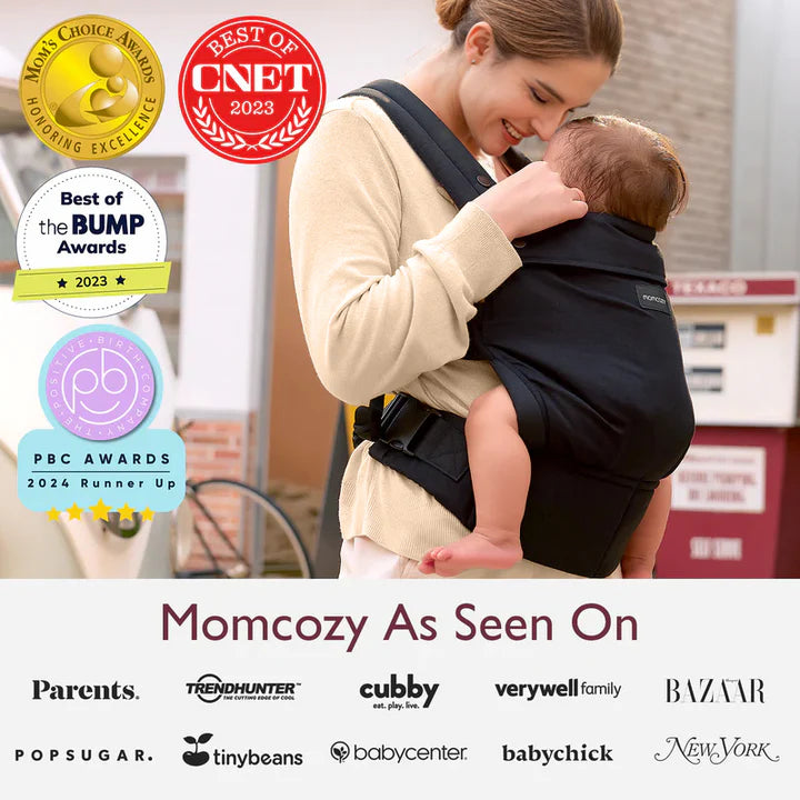 Momcozy PureHug Baby Carrier - Ergonomic Cozy & Lightweight - Cotton Black