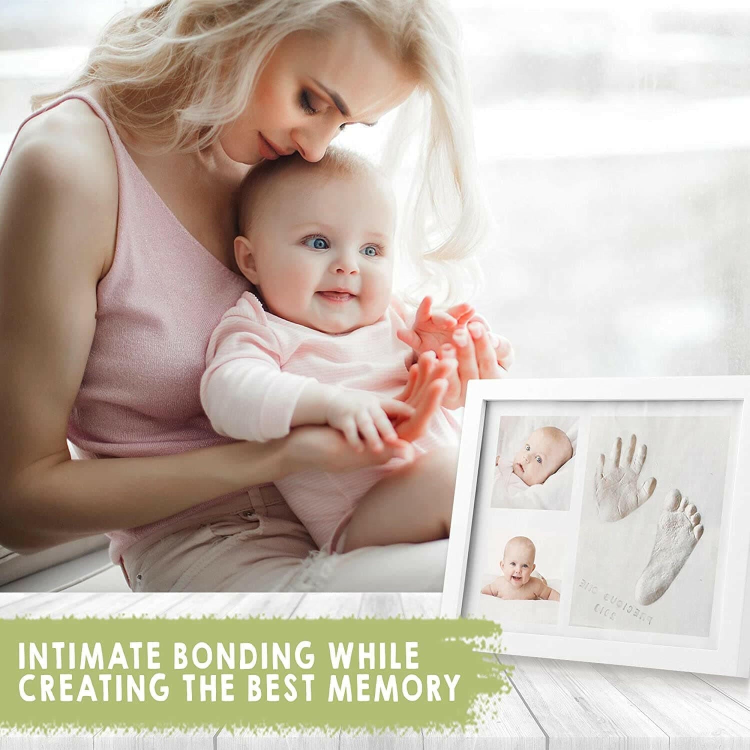 Baby Handprint Footprint Keepsake Kit - Baby Frame for Newborn by KeaBabies