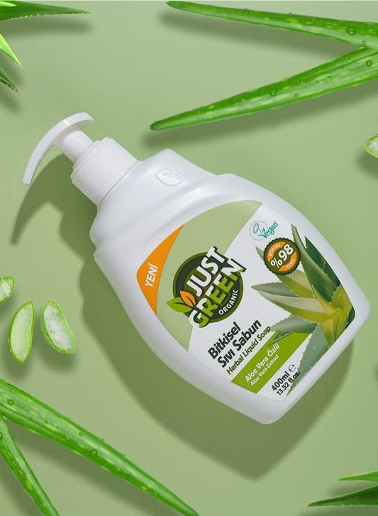 Just Green Organic Herbal Liquid Hand Soap 400 ML - Aloe Vera
