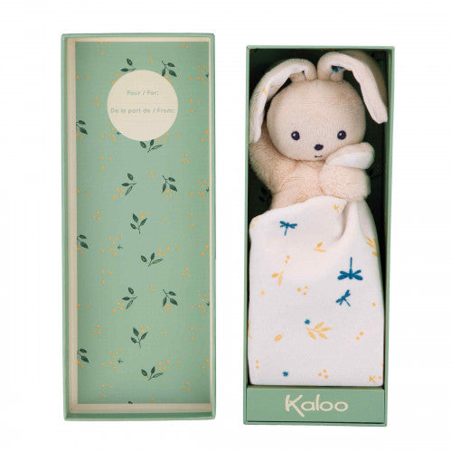 Kaloo Doudou rabbit Carré douceur White delicate