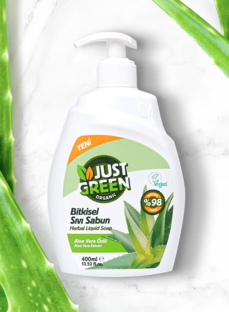 Just Green Organic Herbal Liquid Hand Soap 400 ML - Aloe Vera