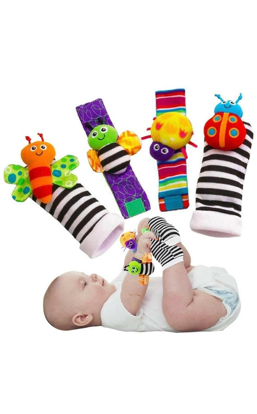 Jungle Wrist Rattle And Foot Finder - 4 PCS