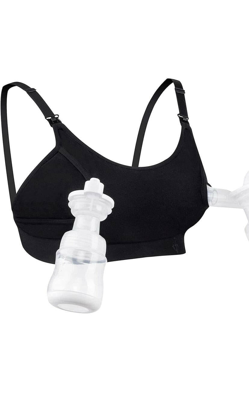 Adjustable Momcozy Breast Pump Bra - Black