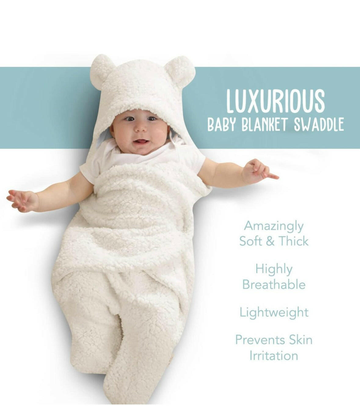 Baby Blanket ,Ultra-Soft Plush by BlueMello , for 0-6 Months
