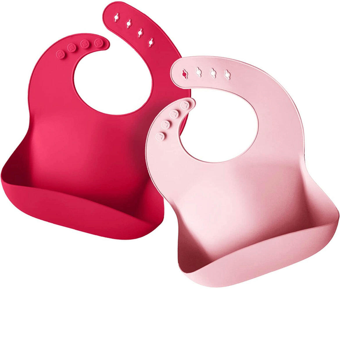 Sperric Waterproof Food Catcher Bib - Pink / Red