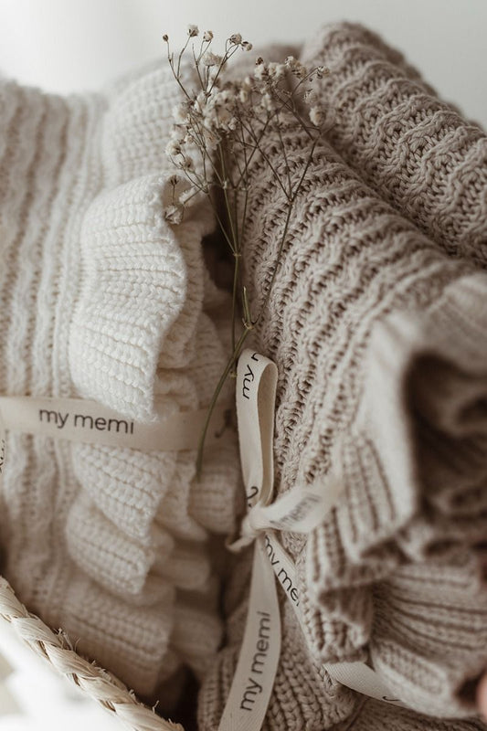 My Memi Bamboo Blanket with a Frill 85x105