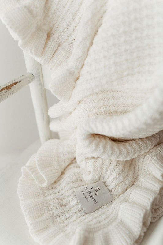 My Memi Bamboo Blanket with a Frill 85x105