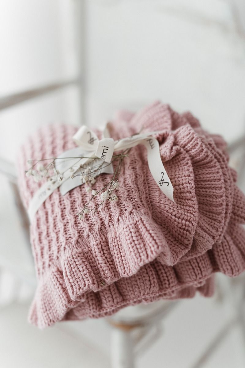My Memi Bamboo Blanket with a Frill 85x105