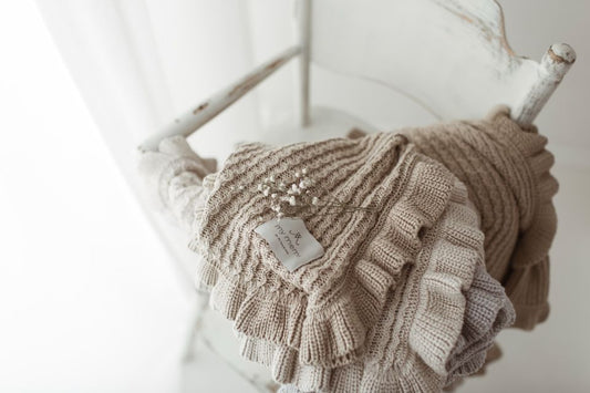 My Memi Bamboo Blanket with a Frill 85x105