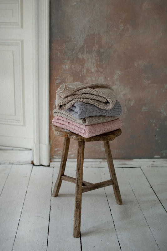 My Memi 100% Natural Merino Wool Blanket Powder Pink - Premium Collection