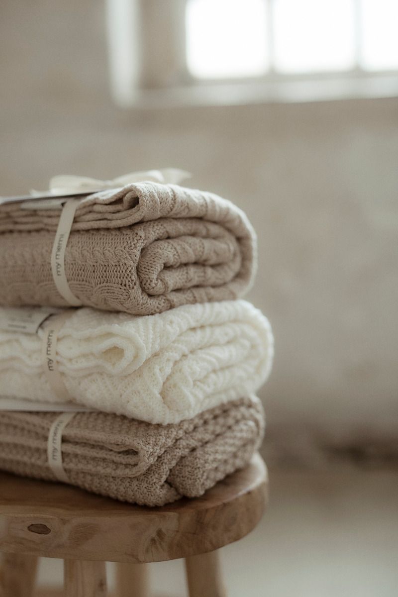 My Memi 100% Natural Merino Wool Blanket Powder Pink - Premium Collection